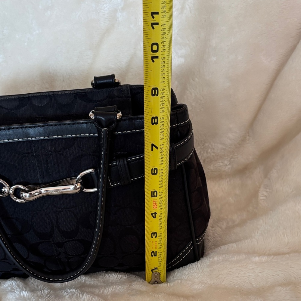 Coach Black Handbag with Silver Accents - Picture 8 of 10